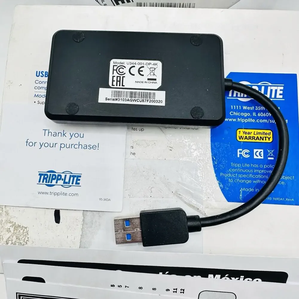Tripp Lite U344-001-DP-4K USB 3.0 SuperSpeed to 4K DisplayPort Card Adapter